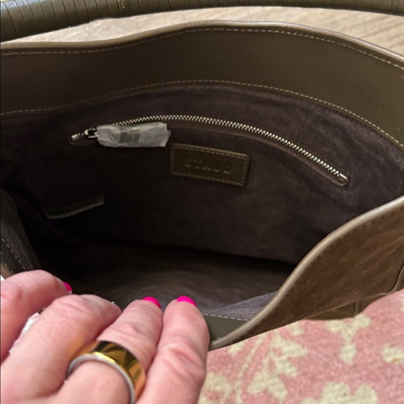 NWT Staud CHOCOLATE BROWN MEL SUDED SHOULDER BAG - Picture 7 of 10